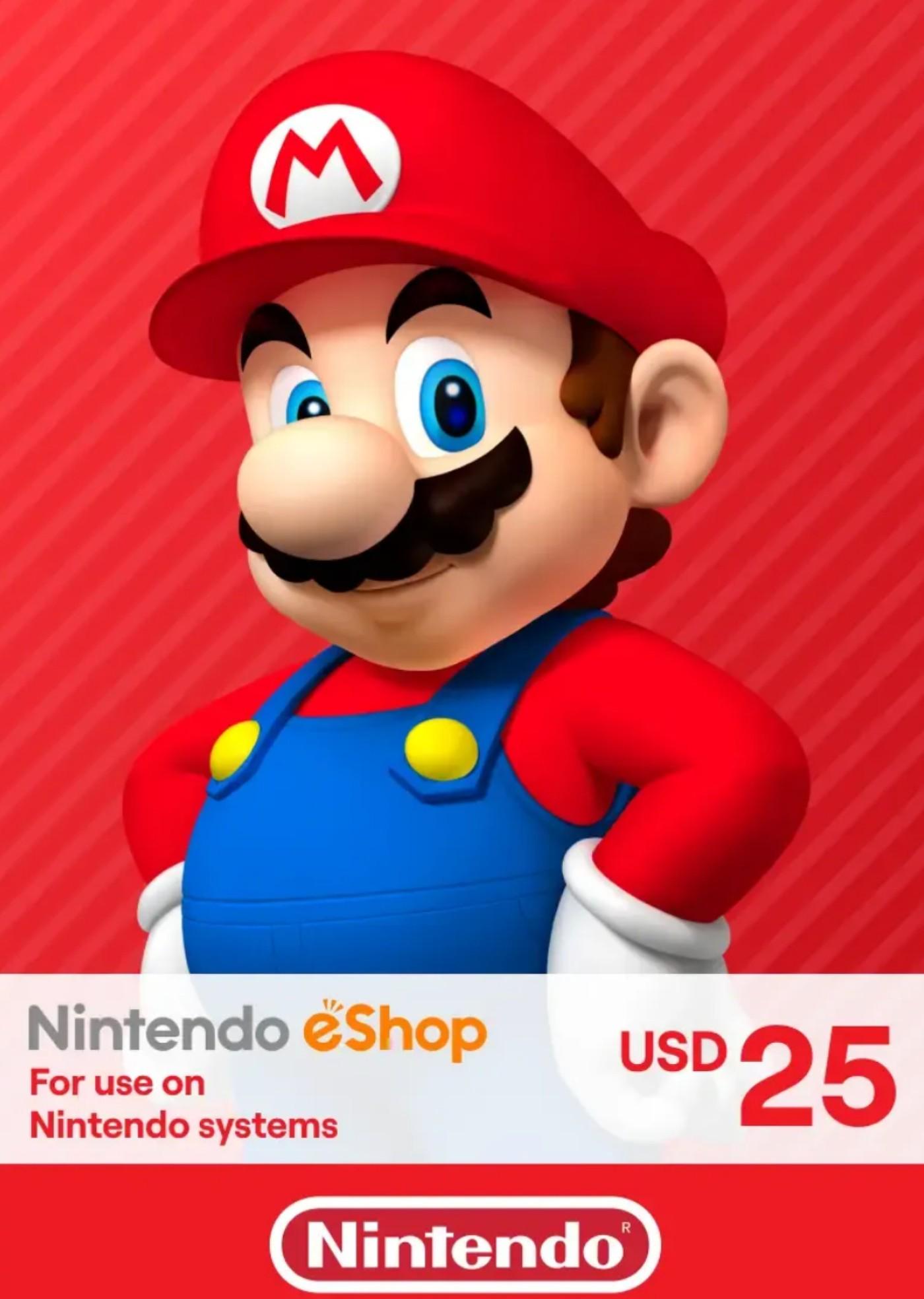 Карта оплаты Nintendo eShop Card 25 USD регион US (75567721)