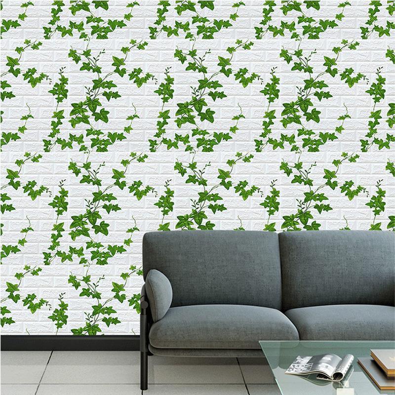 3D-панель декоративная самоклеящаяся под кирпич белый плющ 700x770x3 мм (BPN3-013) - фото 5 3D-панель декоративная самоклеящаяся под кирпич белый плющ 700x770x3 мм (BPN3-013) - фото 5