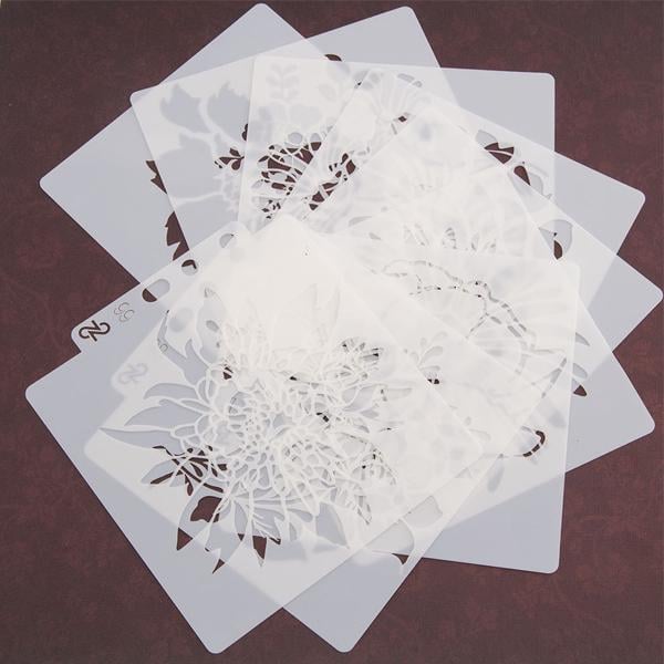 Трафарети для розпису стін і меблів M00455 Квітковий дизайн 13х14,1 см 9 шт. - фото 3 Трафарети для розпису стін і меблів M00455 Квітковий дизайн 13х14,1 см 9 шт. - фото 3