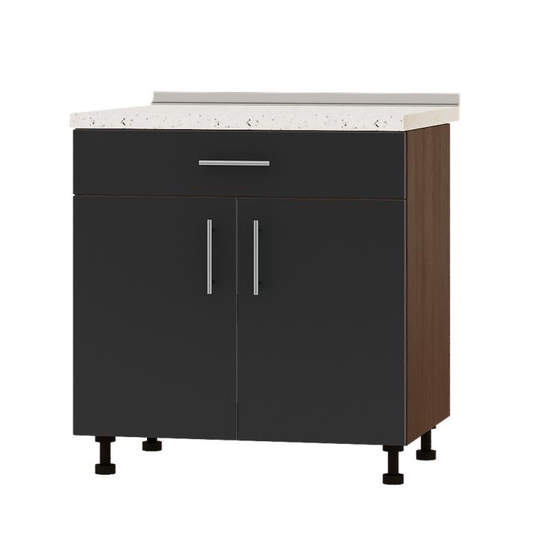 Модуль кухонный нижний с шухлядой Эверест Оптима Н75-800 80х47х82 см Антрацит (DTM-3541)