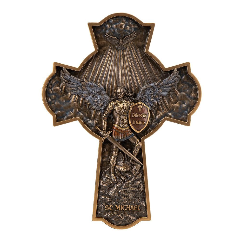 Картина декоративная Архангел Михаил из полистоуна 40,5 см Бронзовый (100-81-78308A4)