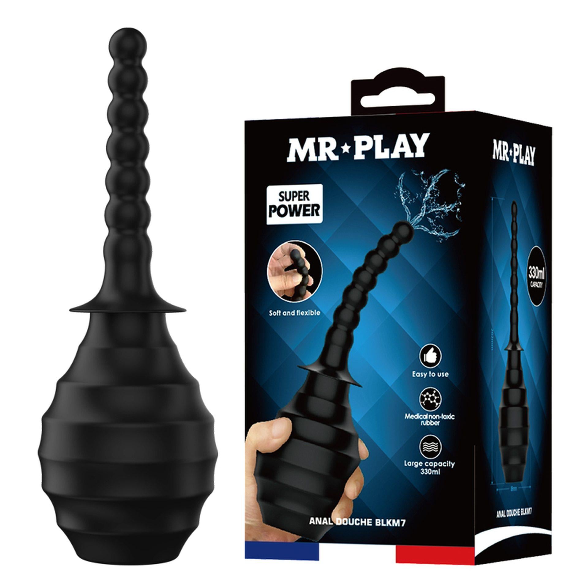 Анальный душ с гибким носиком Pretty Love MR PLAY в виде анального стимулятора 330 мл Черный (QX-006-MR)