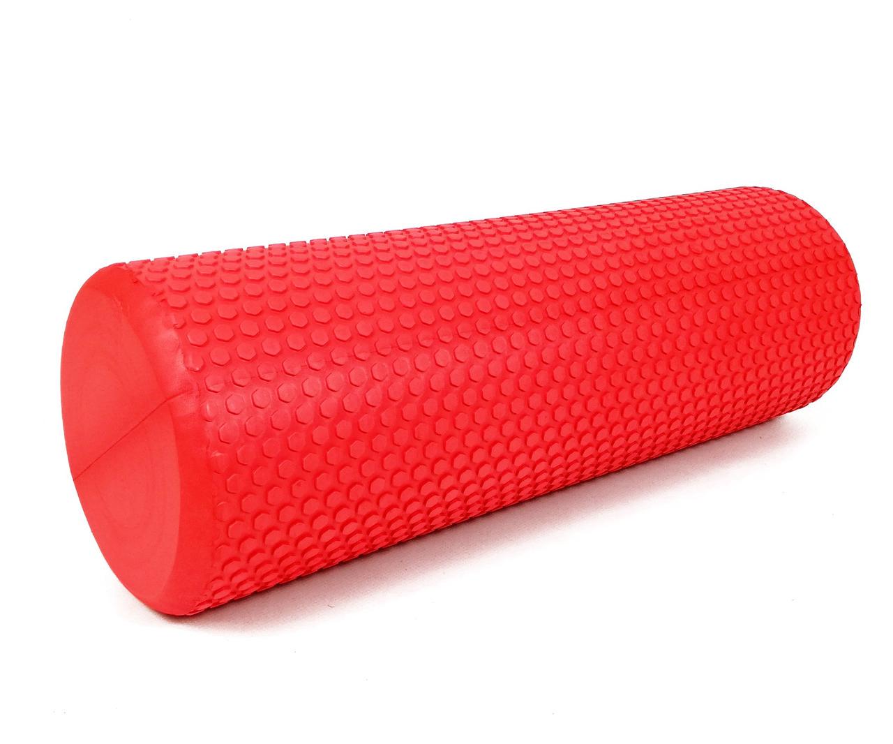 Ролер масажний EasyFit Foam Roller 45 см Червоний - фото 1