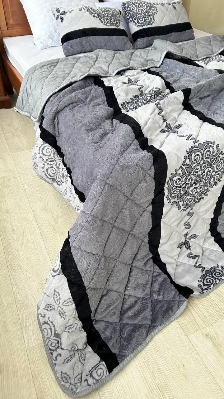 Покривало стьобане 220х240 см Сірий (Д-Мpled+poduska005-02) - фото 9