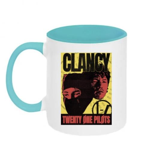 Чашка двухцветные Twenty One Pilots Music Clancy 320 мл Белый с бирюзовым (17852704-64-203984)