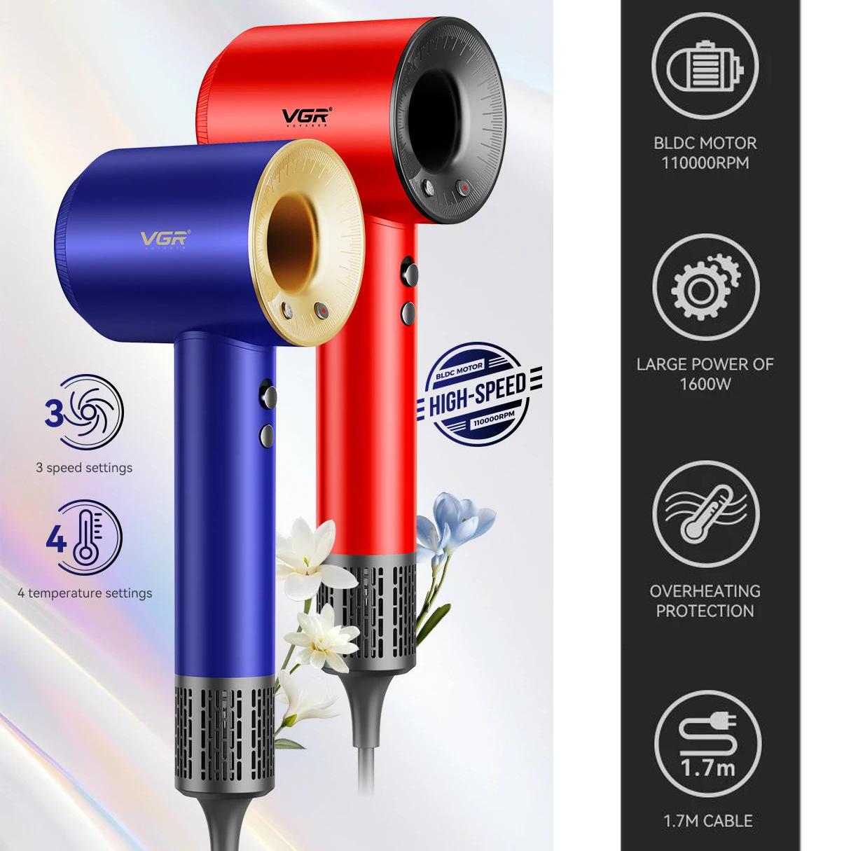 Фен VGR V445 1600 Вт Червоний (30651869) - фото 5 Фен VGR V445 1600 Вт Червоний (30651869) - фото 5