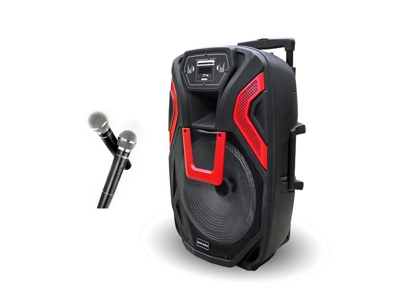 Колонка аккумуляторная Rock Music PRO ZXX-1503 15" с микрофонами 180 W FM/USB/Bluetooth (ZXX-1503) - фото 1