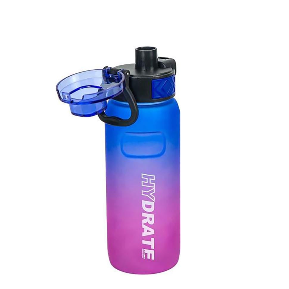 Бутылка для воды 2501/SP с поильником и кнопкой 800 мл Blue/Violet