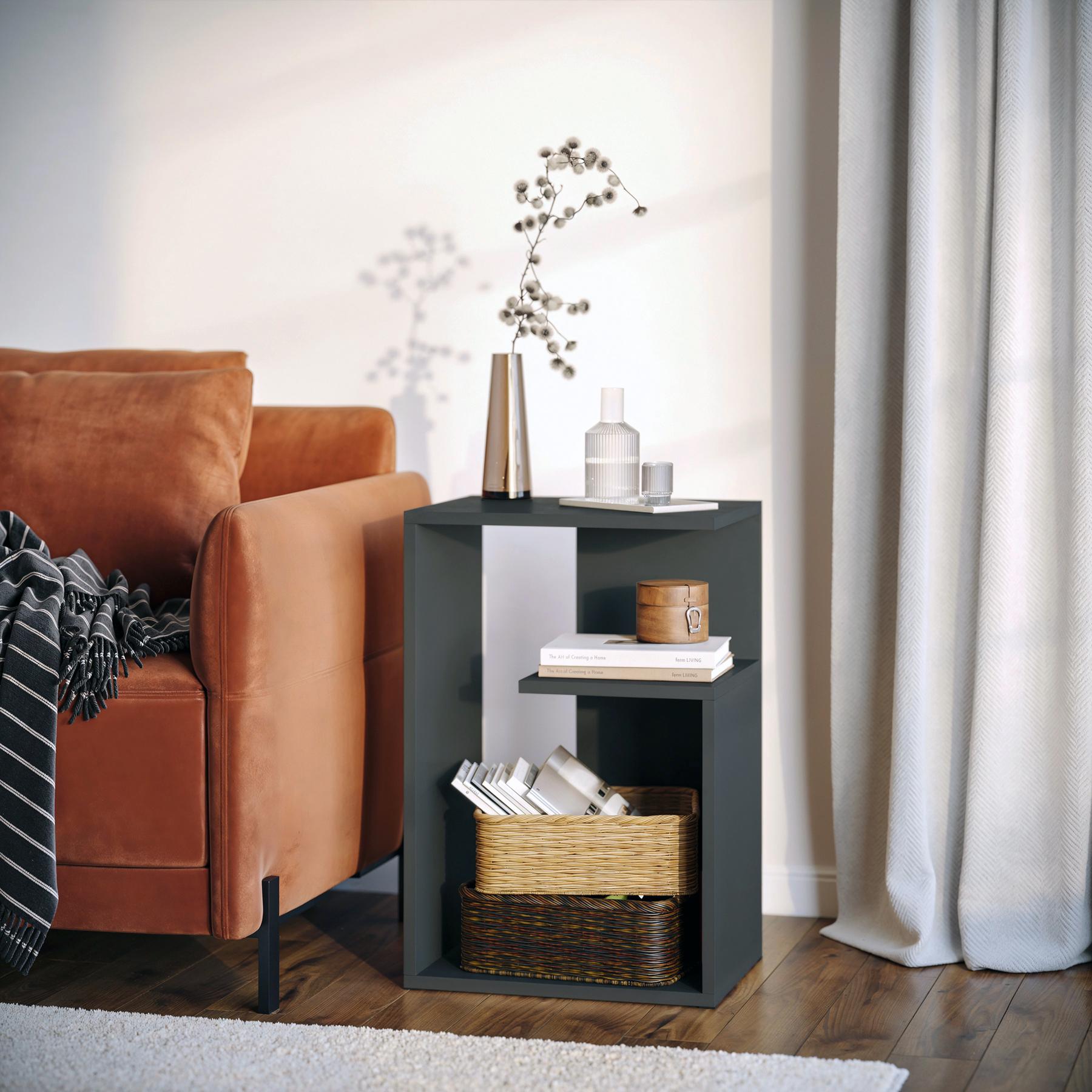 Тумба прикроватная Pula 380x280x550 мм антрацит (33232750)