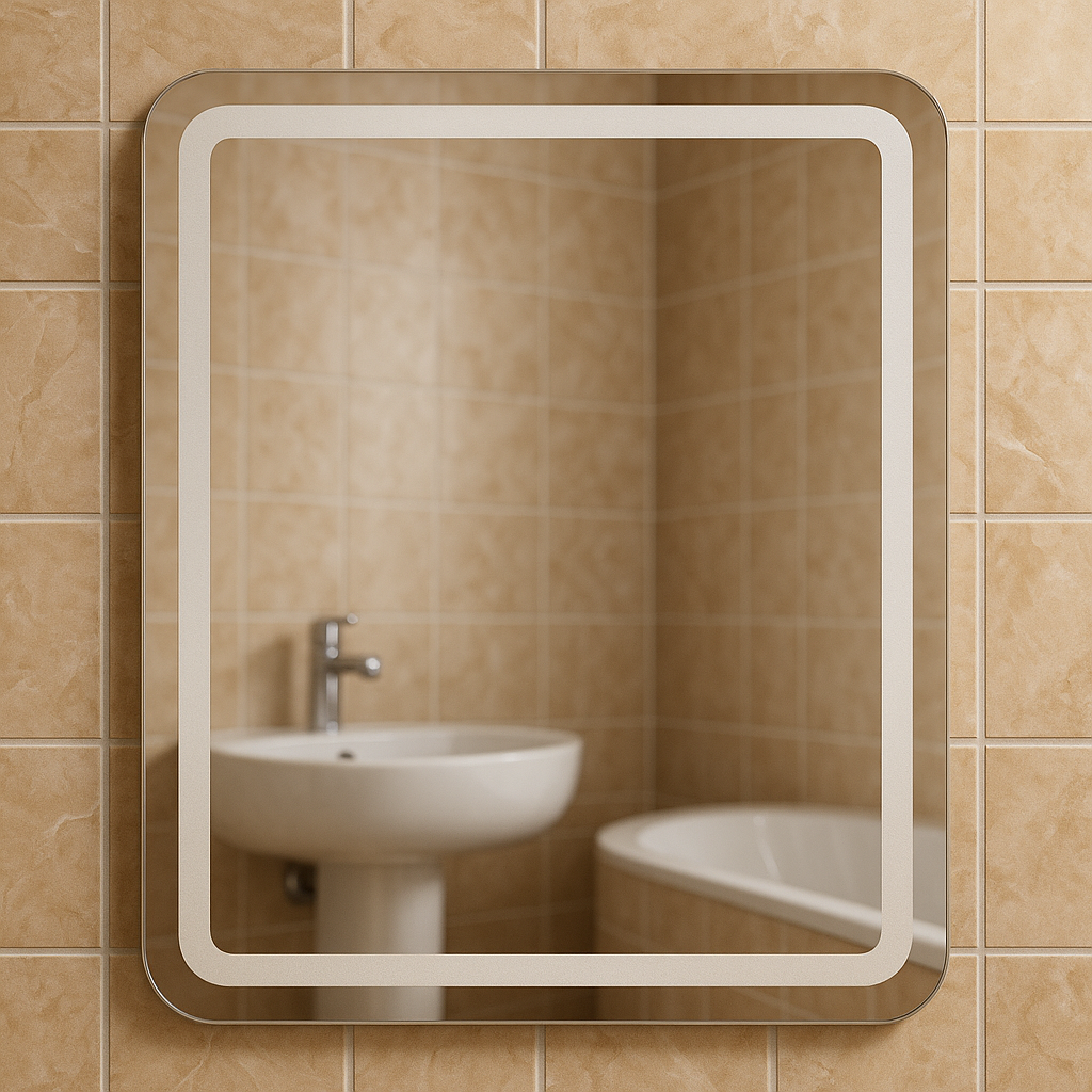 Зеркало пескоструйное в ванную MPS-11 50х50 см без подсветки