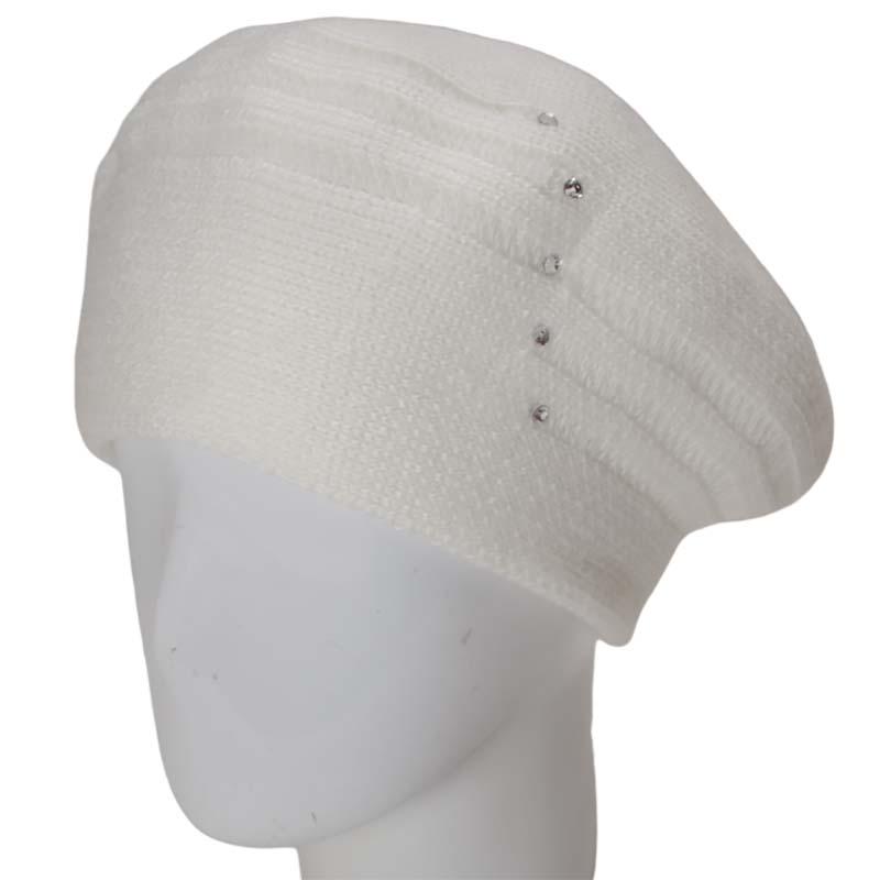 Берет женский Lirus Черта двойной Белый (131661)