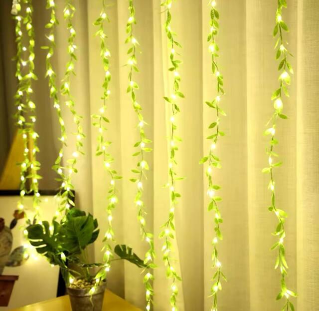 Гирлянда штора с листочками Curtain Copper SF-55 внутренняя с прозрачным проводом 10 м (2053590) - фото 3 Гирлянда штора с листочками Curtain Copper SF-55 внутренняя с прозрачным проводом 10 м (2053590) - фото 3