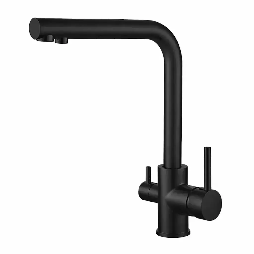 Смеситель для кухни VBI Gemini двухрычажный Черный (VBI-055001BL)