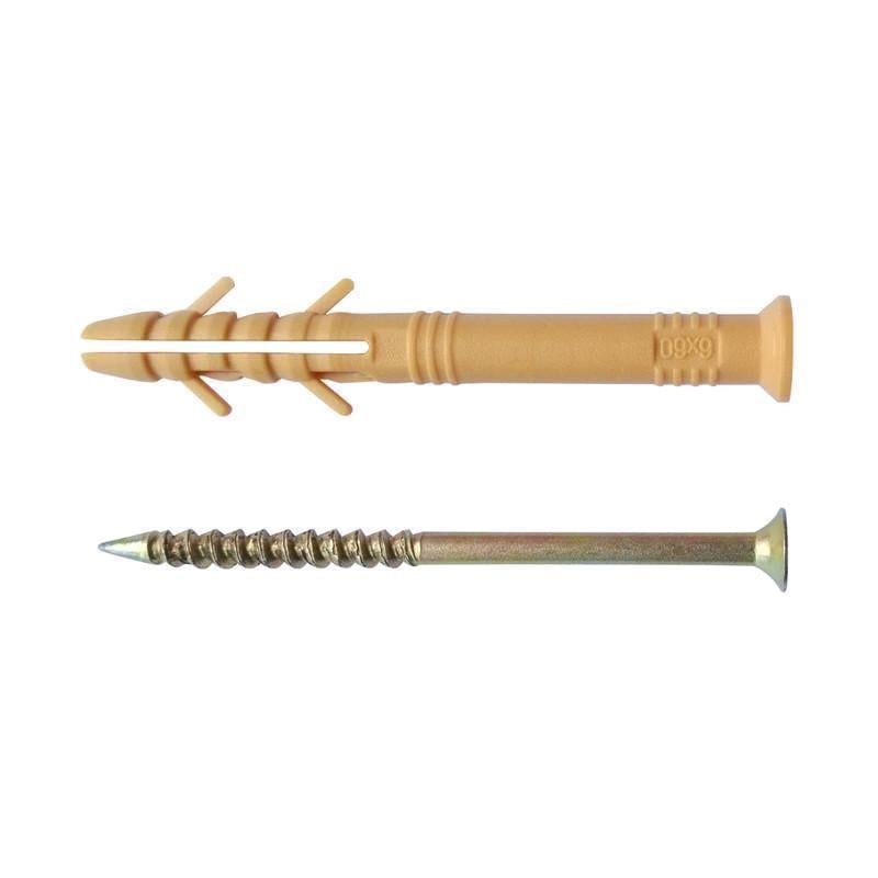 Дюбель Metalvis CM-c 8х80 притиск 40 мм ПП потайний буртик та ударним шурупом цинк 50 шт. (92U10000092U18080П)