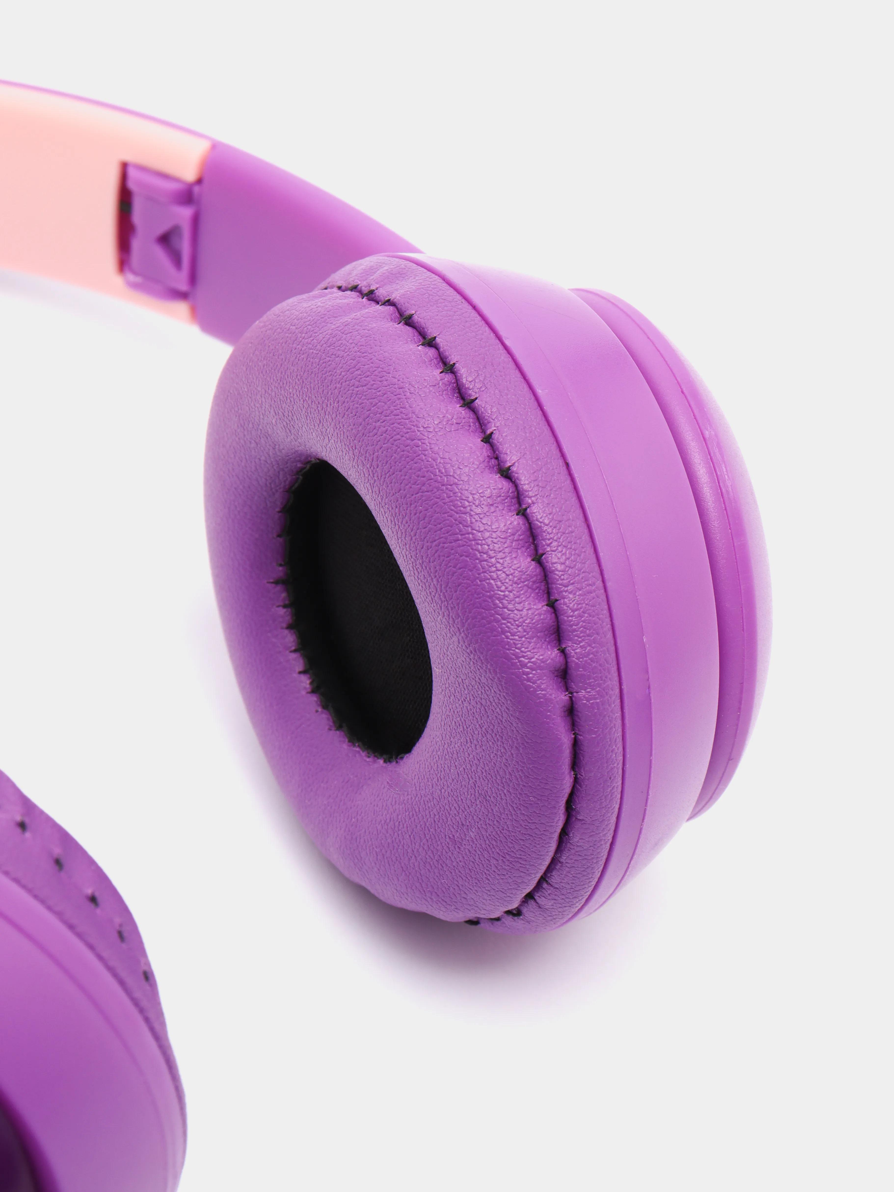 Наушники беспроводные Cat Ear P47M с кошачьими светящимися ушками Purple - фото 3 Наушники беспроводные Cat Ear P47M с кошачьими светящимися ушками Purple - фото 3