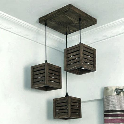 Подвесной светильник из дерева Брасо Мокко (ЛЮС-003310)