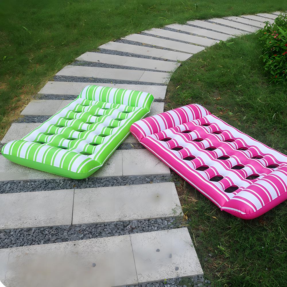 Матрас для плавания надувной 72x130 см Зеленый - фото 7