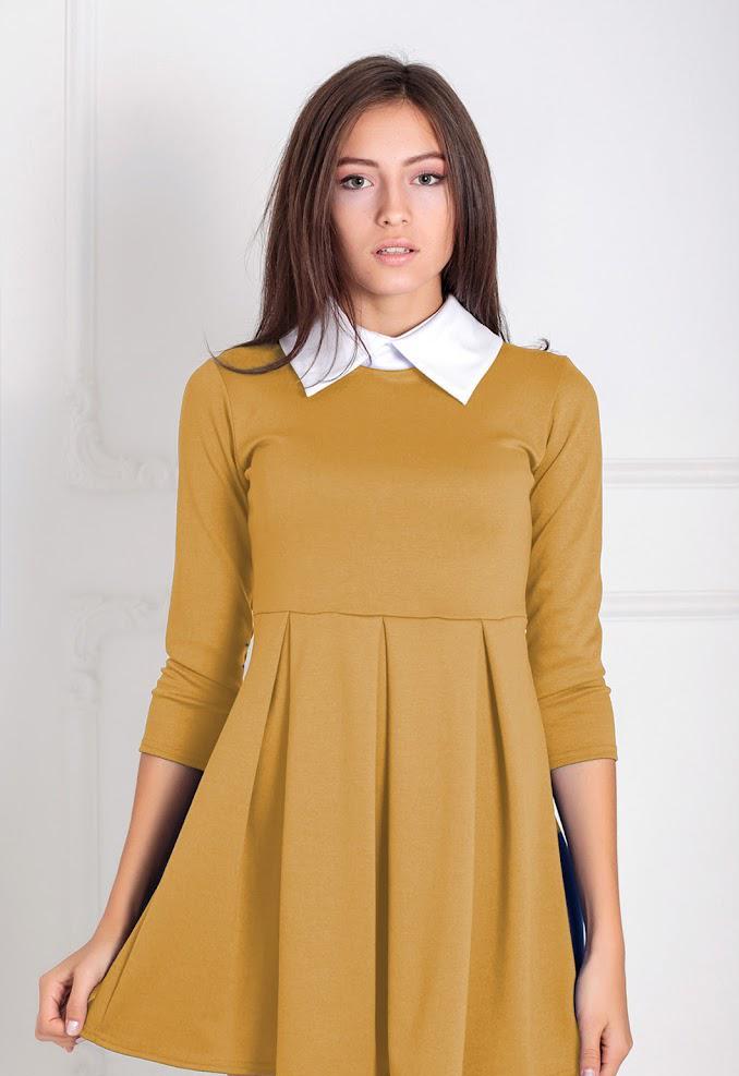 Платье Podium Oxyria 15005-MUSTARD L Горчичный