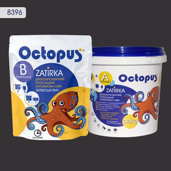 Затирка для плитки Octopus Zatirka 8396 эпоксидная 1,25 кг