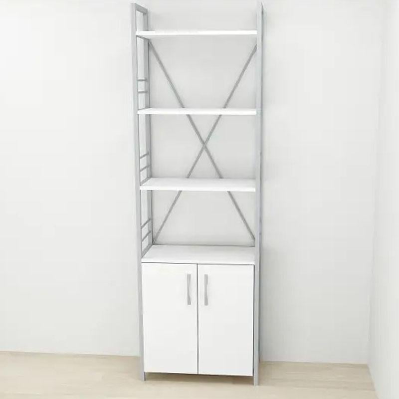 Этажерка Ferrum-decor Konekt 4/60 с тумбой металл/ДСП Серый/Белый (FRD-104498) Этажерка Ferrum-decor Konekt 4/60 с тумбой металл/ДСП Серый/Белый (FRD-104498)