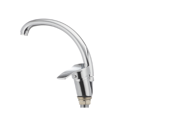 Смеситель для кухни Cron FOCUS-777 с высоким изливом однорычажный цинковый сплав Хром (b-CR0023) - фото 3