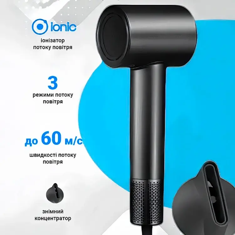 Фен ShowSee Electric Hair Dryer A18-B Black - фото 2