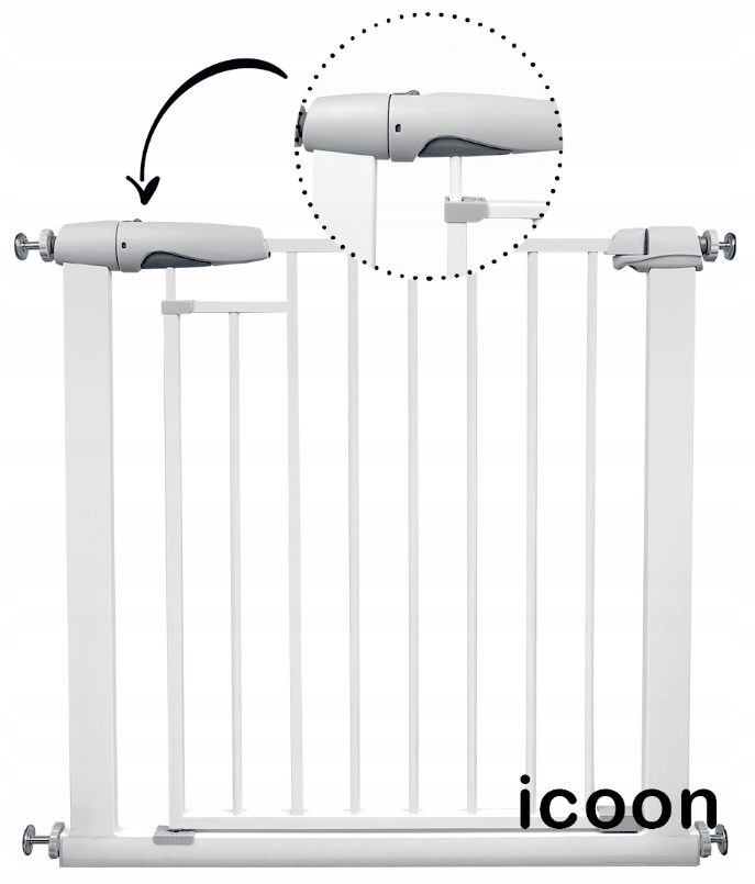 Захист на сходи від дітей та тварин Icoon 76-104 см Білий (11717876) - фото 4