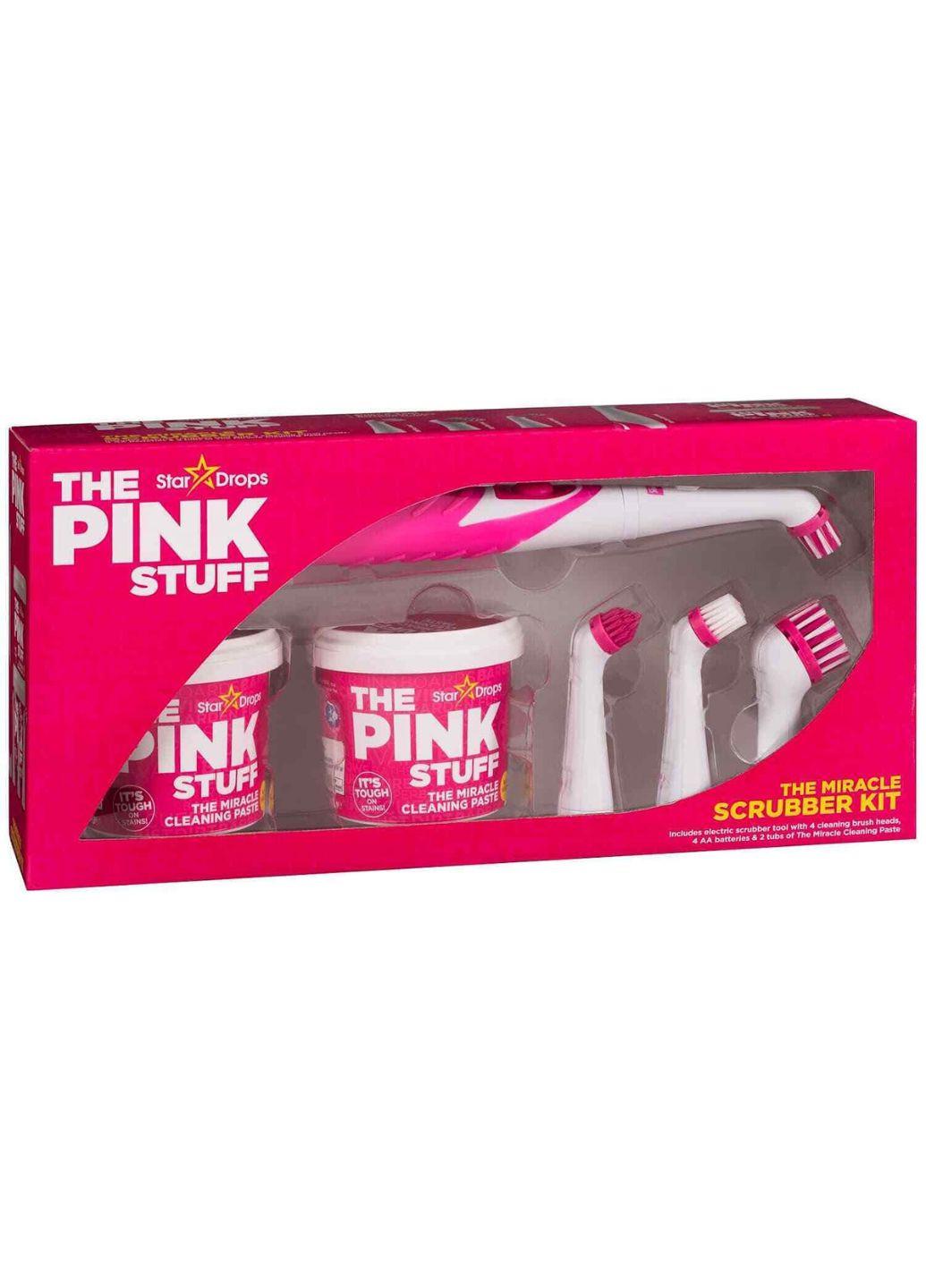 Набір для прибирання The Pink Stuff Miracle Scrubber Kit електрична щітка з 4 насадками та 2 пастами 500 г (Е-01560) Набір для прибирання The Pink Stuff Miracle Scrubber Kit електрична щітка з 4 насадками та 2 пастами 500 г (Е-01560)