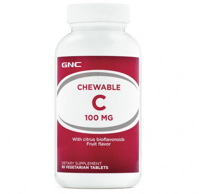 Витамин C GNC Chewable C 100 mg 90 Veg Tabs Berries