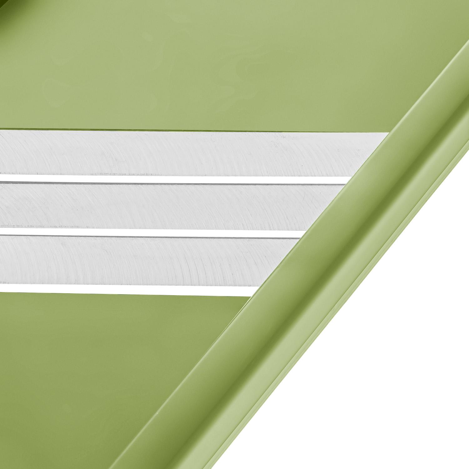 Шинковка для капусты и нарезки овощей/фруктов ручная пластиковая 3 лезвия 16,5х39 см Оливковый (86942) - фото 7