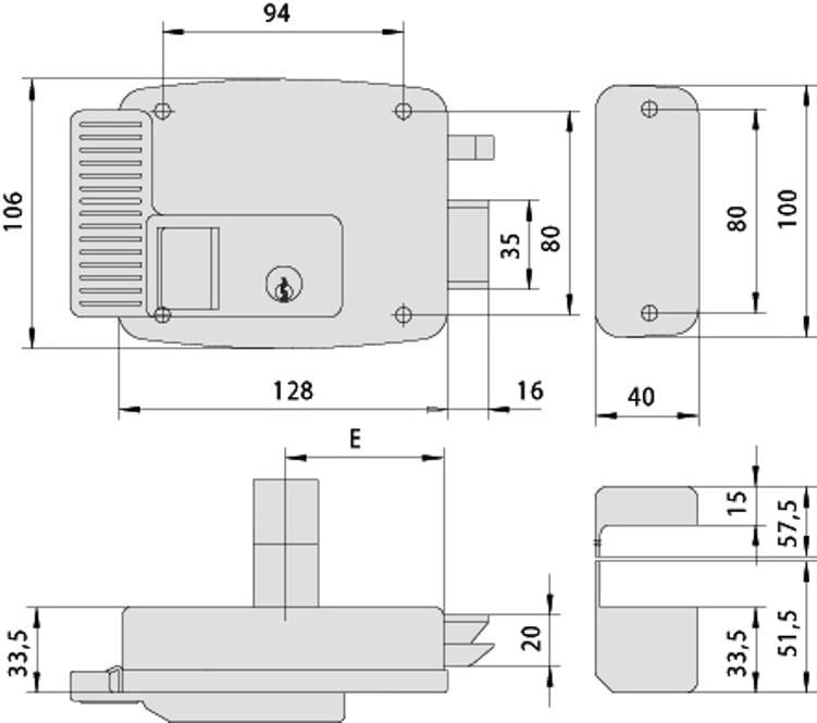 Замок электромеханический Cisa 11630.50.1 накладной (00000909) - фото 3 Замок электромеханический Cisa 11630.50.1 накладной (00000909) - фото 3
