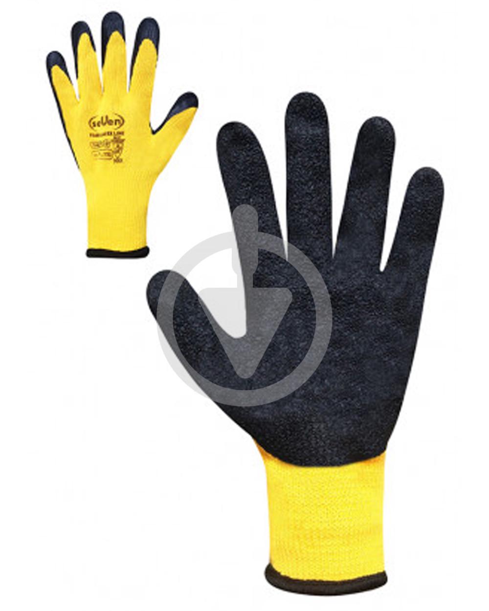 Перчатки хлопчатобумажные Seven неполным вспененным латексным покрытием L Желто-Черный (13475337) Перчатки хлопчатобумажные Seven неполным вспененным латексным покрытием L Желто-Черный (13475337)
