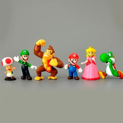 Набір дитячих ігрових фігурок Funko Toys Mario Box 6 шт. (26919411) Набір дитячих ігрових фігурок Funko Toys Mario Box 6 шт. (26919411)