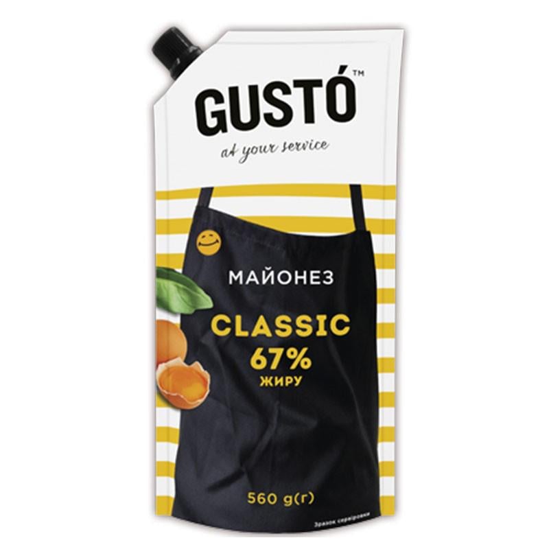 Майонез Gusto Classic 67% 560 г д/п