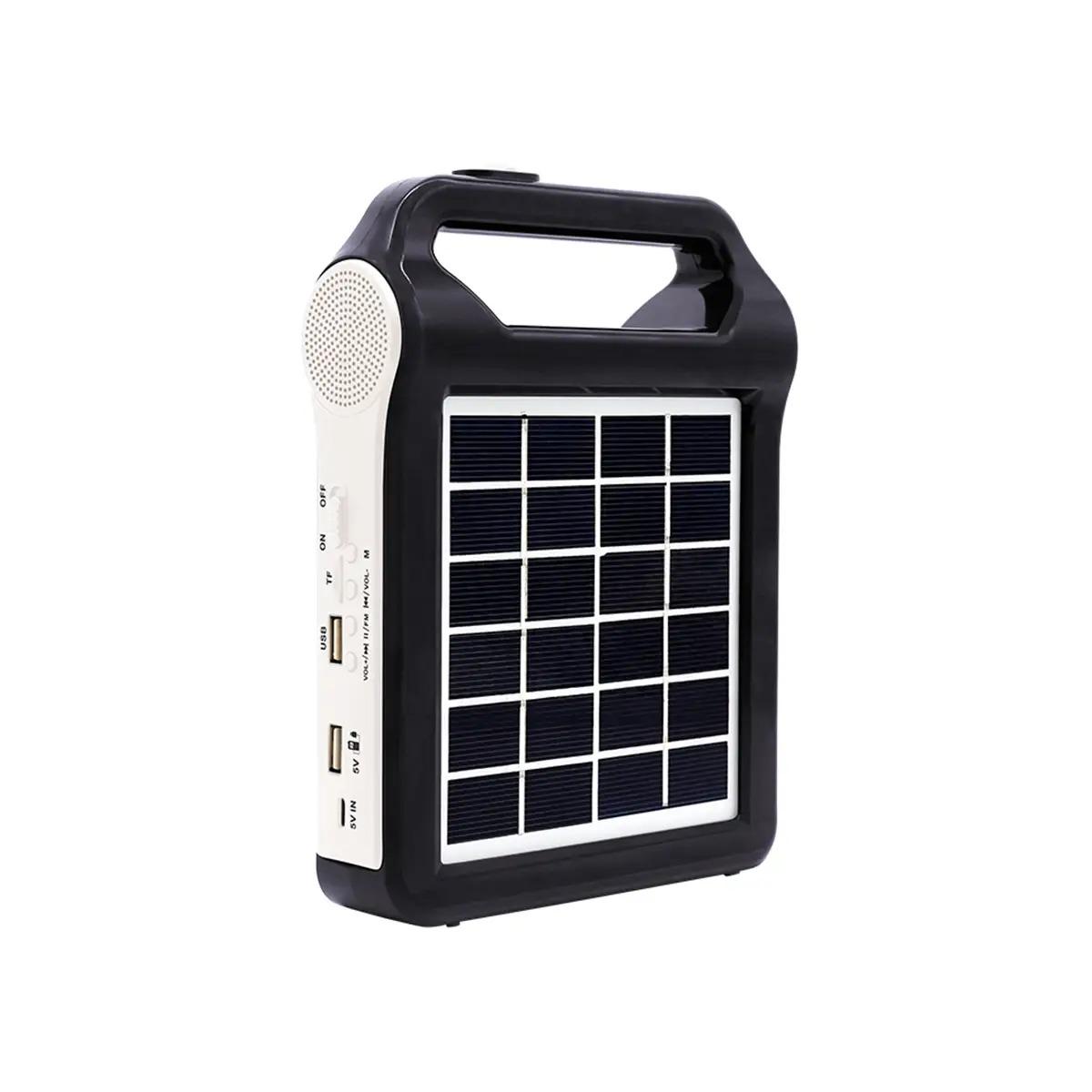 Фонарь многофункциональный Easy Power EP-036 LED 2400 mAh с солнечной панелью/радио/MP3 плеер/Bluetooth и функцией повербанка Черно-белый