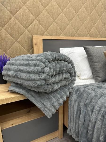 Покрывало на диван/кровать Шарпей бамбук 220х230 см Серый (87-010) - фото 7 Покрывало на диван/кровать Шарпей бамбук 220х230 см Серый (87-010) - фото 7