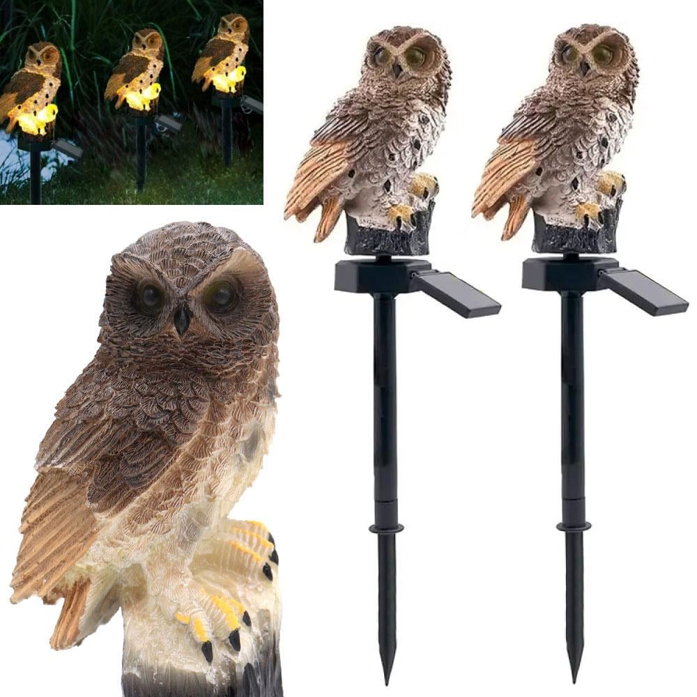 Светильник садовый на солнечной батарее 41см Сова Белый