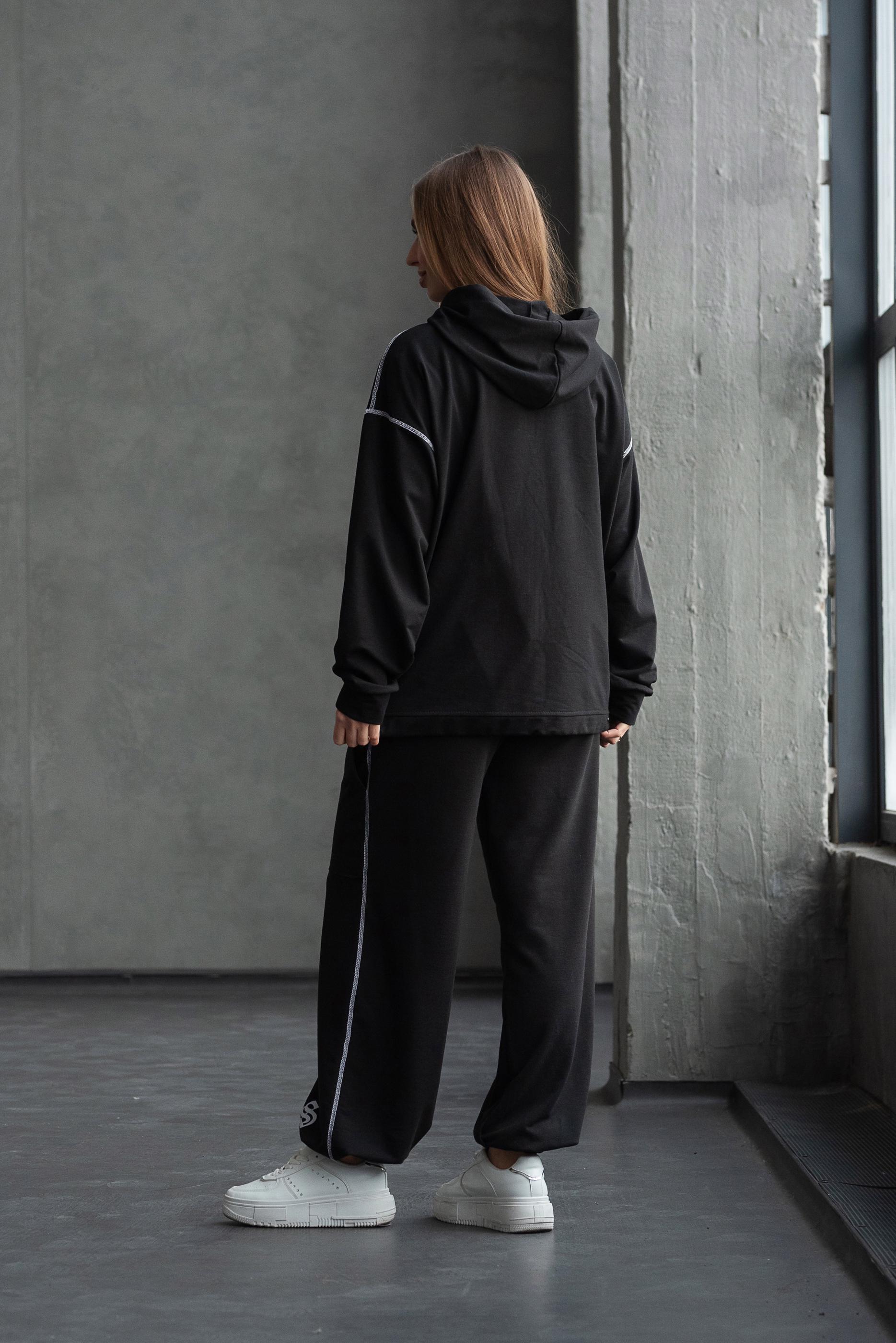 Спортивный костюм женский Милена р. 58 Черный (2288072882) - фото 4 Спортивный костюм женский Милена р. 58 Черный (2288072882) - фото 4