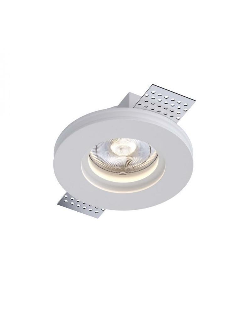 Точечный светильник врезной гипсовый Kloodi KD-GIPS RD100 H27 GU10 10W IP20 Белый (28711146)