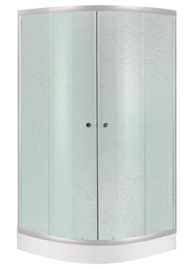 Душевая кабина полукруглая Lidz Latwa SC90x90.SAT.LOW.FR стекло Frost 4 мм с душевым поддоном Kapielka ST 90x90x15 см (64610)