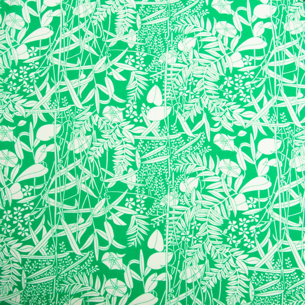 Ткань шифон платяная стрейч Флора 110 г/м2 150 см Зеленый (26656)