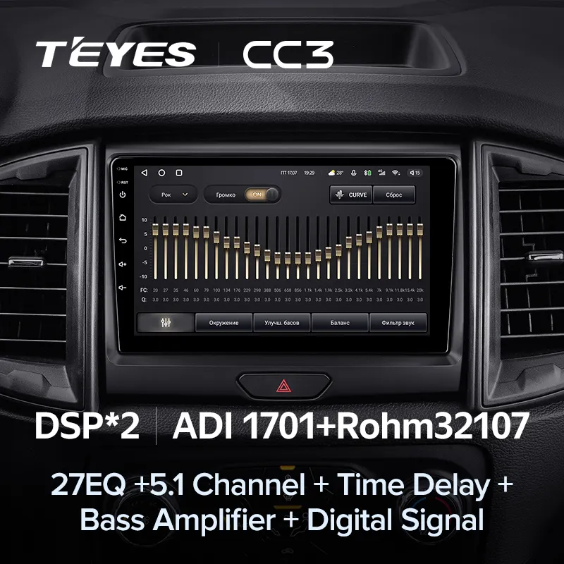 Автомагнитола штатная Teyes CC3 для Ford Ranger P703 2015-2022 Android CC3 6+128G Wi-Fi+4G комплектация С (1787444561) - фото 5