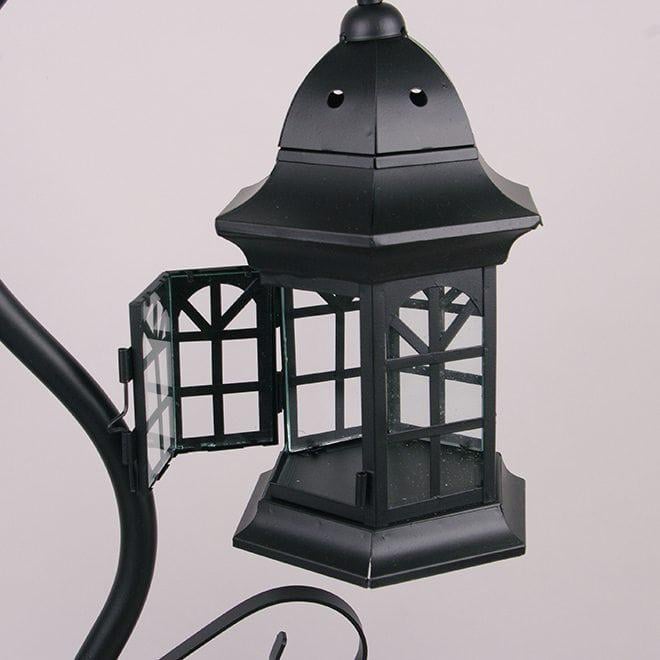 Подсвечник-фонарь Flora металлический 90 см Черный (39535) - фото 2