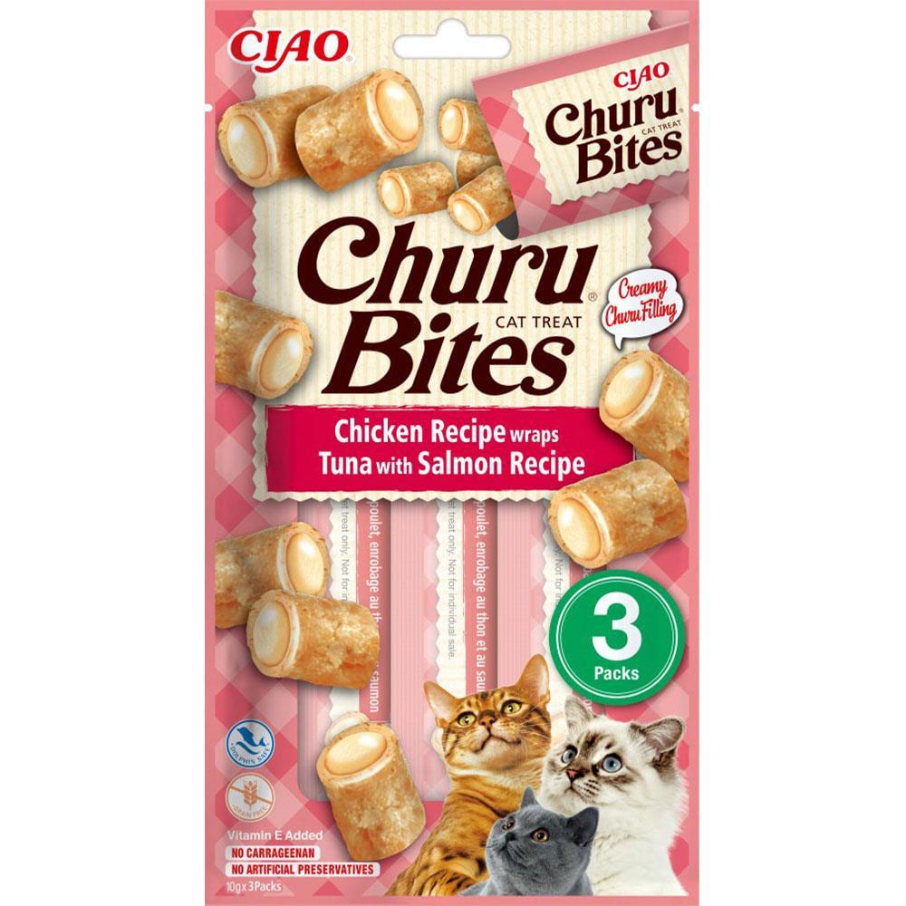 Лакомство для кошек Inaba Churu Bites Стики с курицей/тунцом и лососем 3 шт./уп. (1927233967)