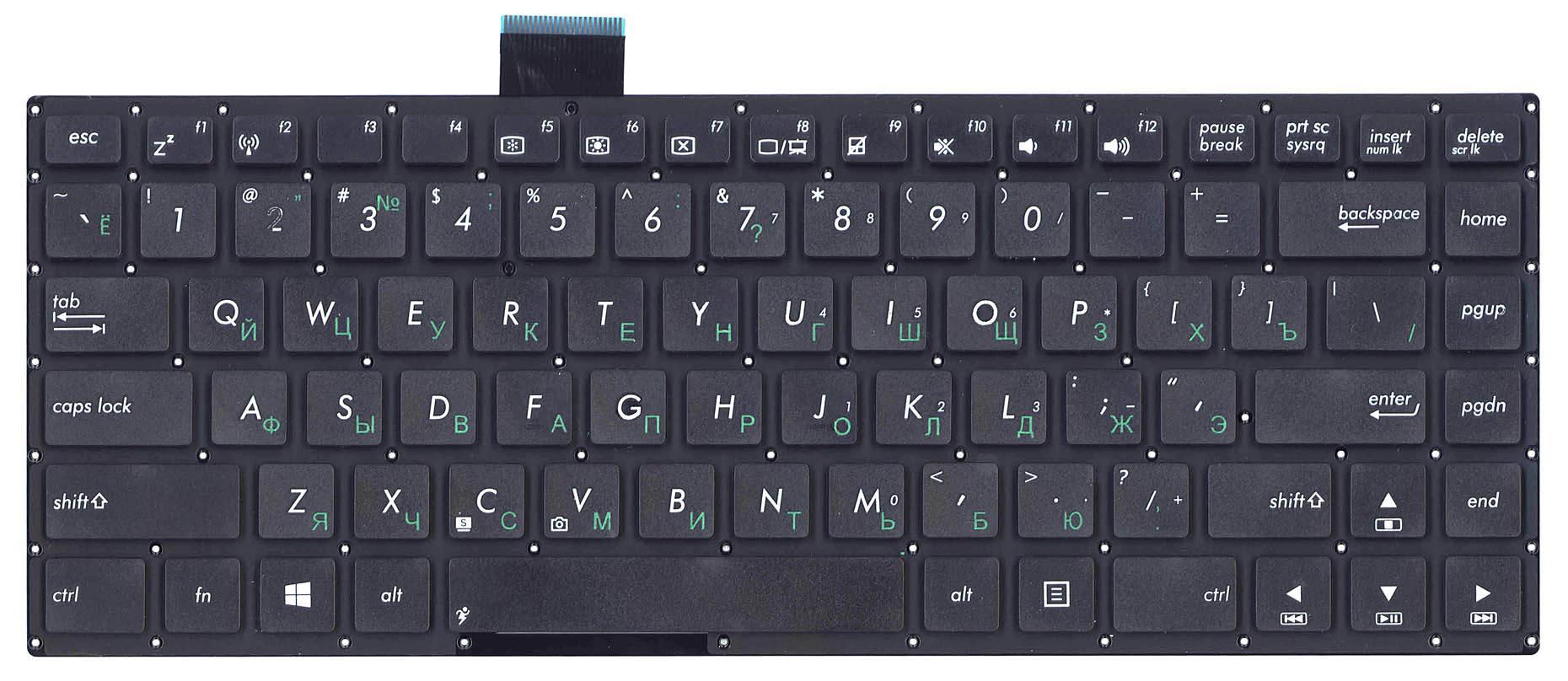 ᐉ Клавиатура для ноутбука Asus VivoBook S400CA/S451/S401 Black