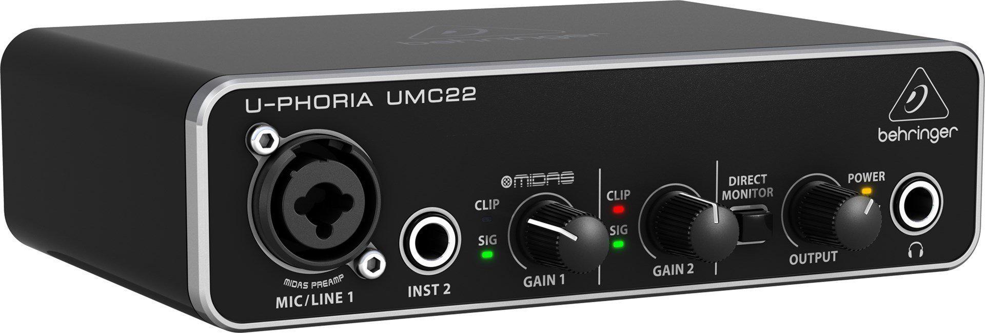 Аудіоінтерфейс USB Behringer UMC22 (549701) - фото 4
