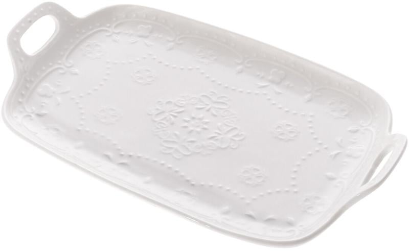 Сервировочные фарфоровые блюда с ручками 2 шт. 25х14 см Белый - фото 2 Сервировочные фарфоровые блюда с ручками 2 шт. 25х14 см Белый - фото 2