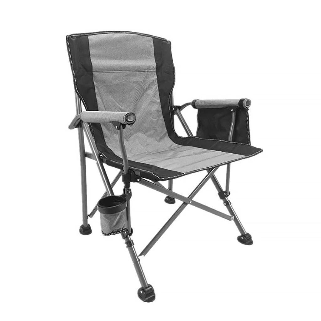 Кресло туристическое раскладное Lesko S4577 98x56x58 см Gray (1380051)