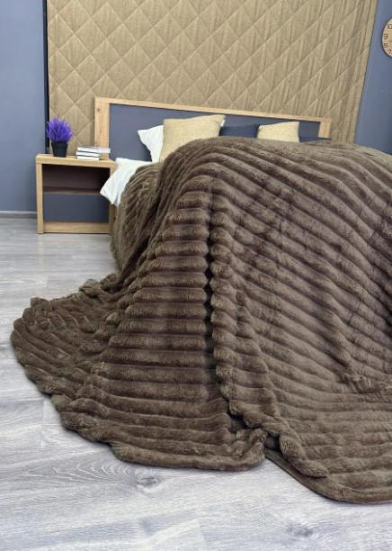 Покрывало из плюша VIP Шарпей 200х230 см Темное какао (87-142) - фото 2 Покрывало из плюша VIP Шарпей 200х230 см Темное какао (87-142) - фото 2