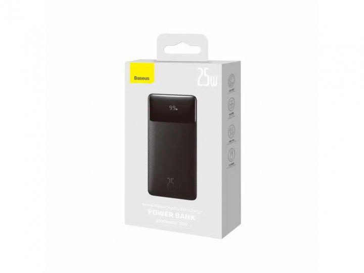 Повербанк УМБ Baseus Bipow Digital Display 25W 20000 mAh з підтримкою швидкого заряджання QC3.0 PD Чорний - фото 2